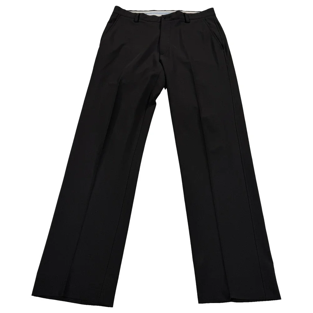 FootJoy FJ Golf‎ Pants Mens 33x34 Flat Front Stretch Performance Athletic Black
